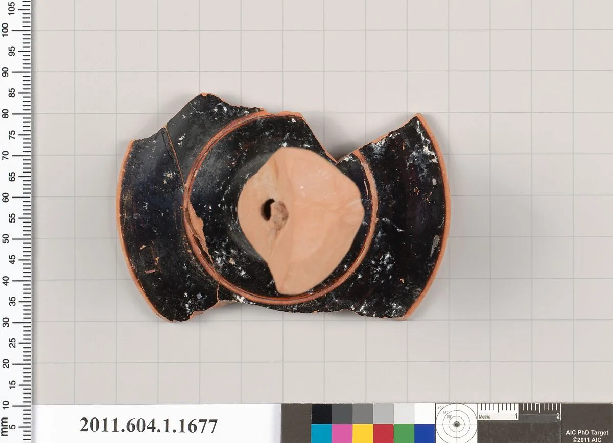 Terracotta fragment of a kylix (drinking cup) — Unknown