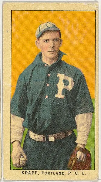 Krapp, Portland, Pacific Coast League, from the "Obak Baseball Players" set (T212), issued by the American Tobacco Company to promote Obak Mouthpiece Cigarettes — American Tobacco Company