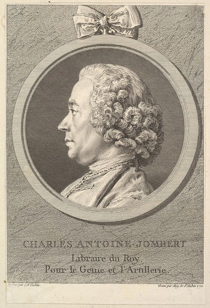 Portrait of Charles-Antoine Jombert — Augustin de Saint-Aubin|Charles Nicolas Cochin II