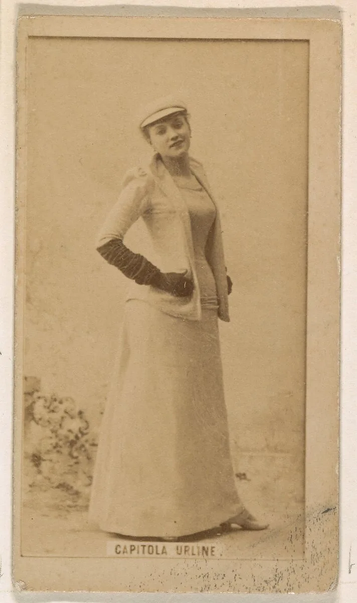 Capitola Urline, from the Actresses series (N245) issued by Kinney Brothers to promote Sweet Caporal Cigarettes — Kinney Brothers Tobacco Company