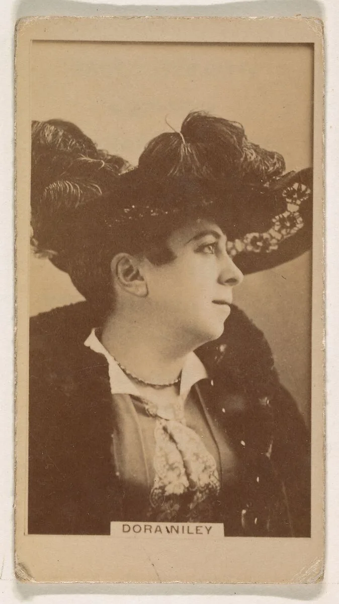 Dora Wiley, from the Actresses series (N245) issued by Kinney Brothers to promote Sweet Caporal Cigarettes — Kinney Brothers Tobacco Company
