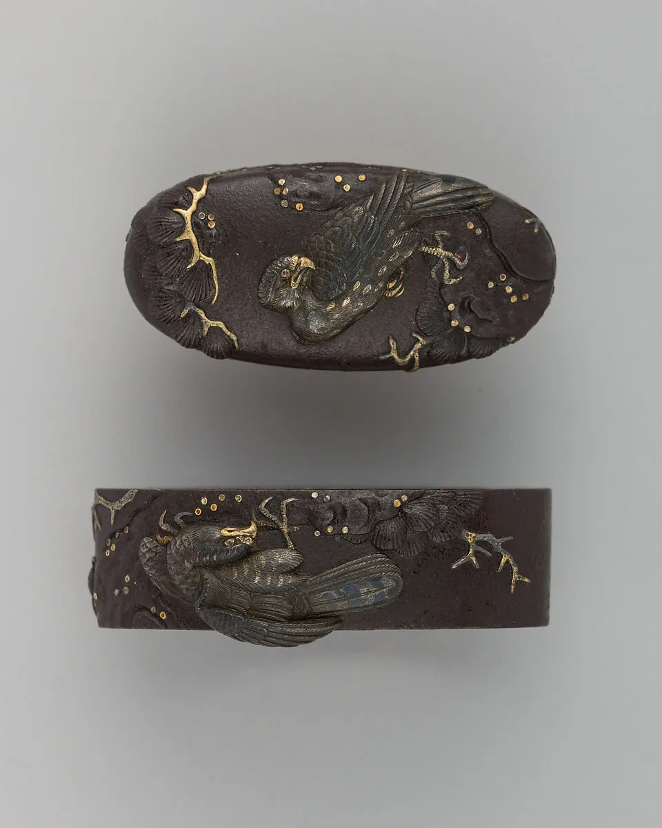 Sword-Hilt Collar and Pommel (Fuchigashira) — Unknown