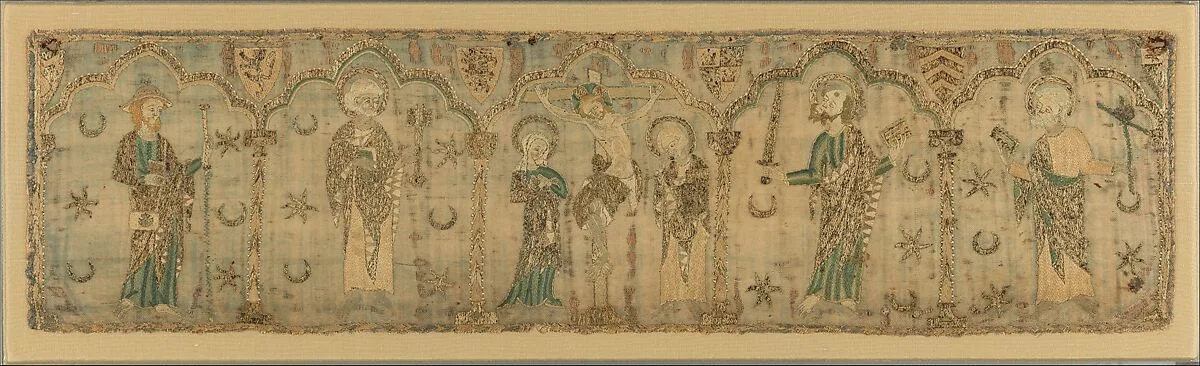 Crucifixion flanked by Saints — Unknown