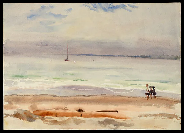 Sea with Boat & Figure, Pride's Crossing — Emily Sargent