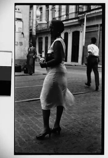 [Woman Standing on Street, Havana]
