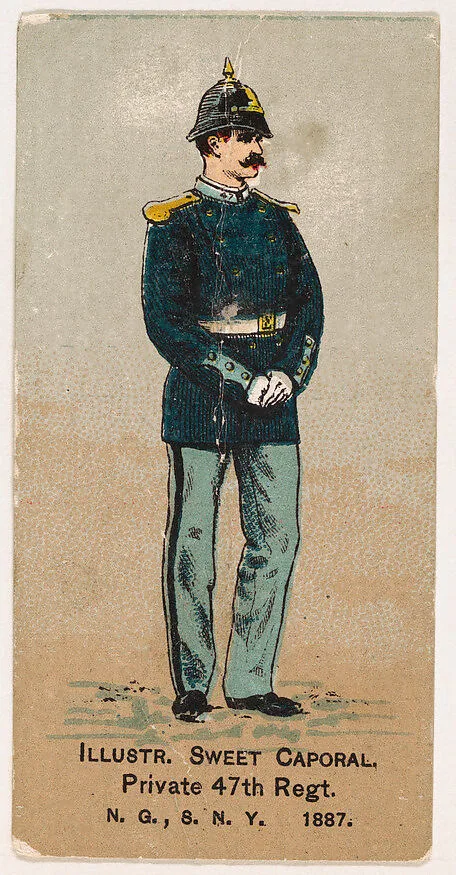 Private, 47th Regiment, National Guard of the State of New York, from the Military Series (N224) issued by Kinney Tobacco Company to promote Sweet Caporal Cigarettes — Kinney Brothers Tobacco Company
