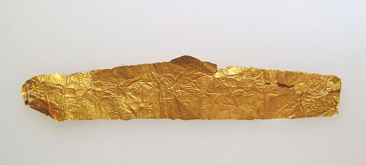 Frontlet of gold leaf — Unknown