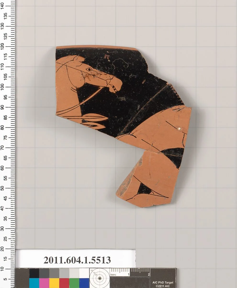 Terracotta rim fragment of a kylix (drinking cup) — Unknown