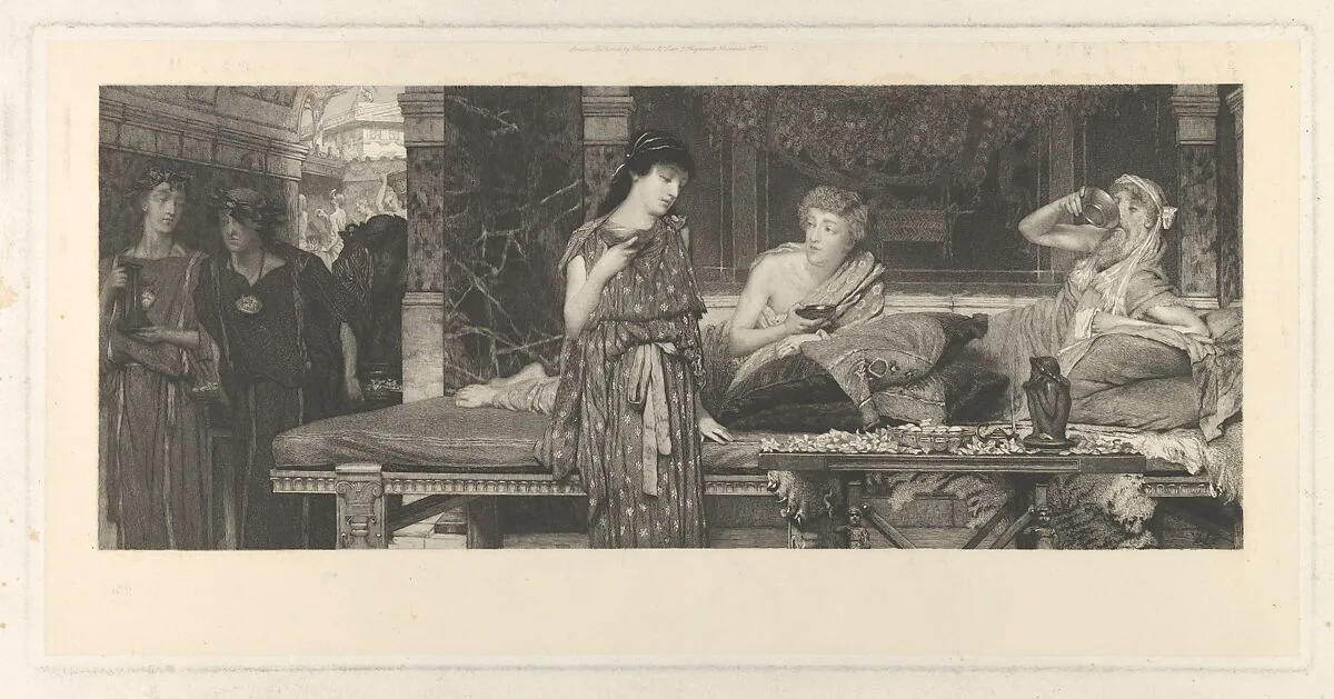 The First Course–The Dinner — Sir Lawrence Alma-Tadema|Leopold Löwenstam|Thomas McLean