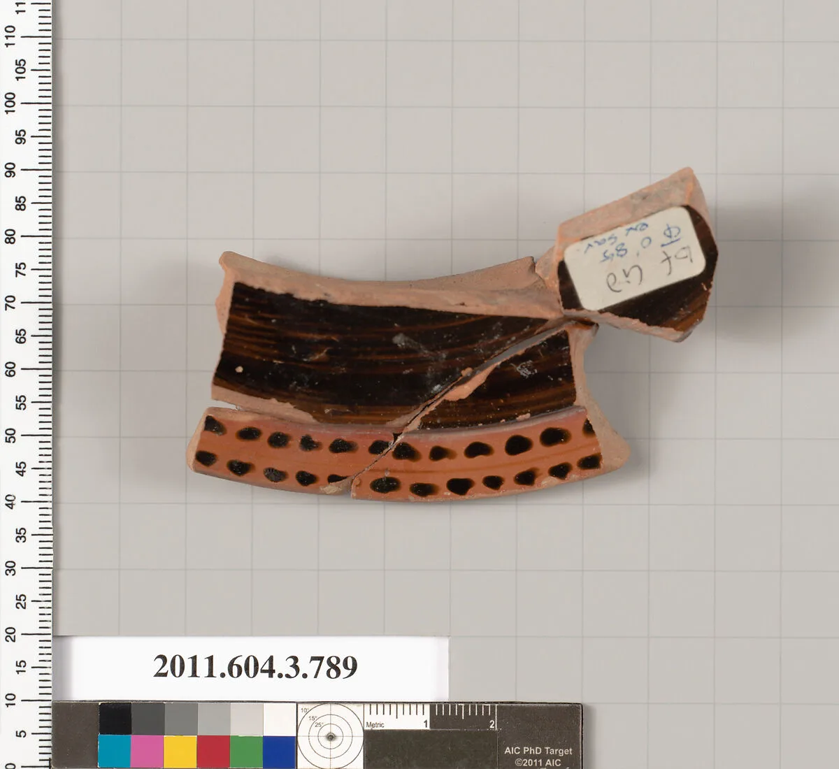 Terracotta fragment of a lid — Unknown