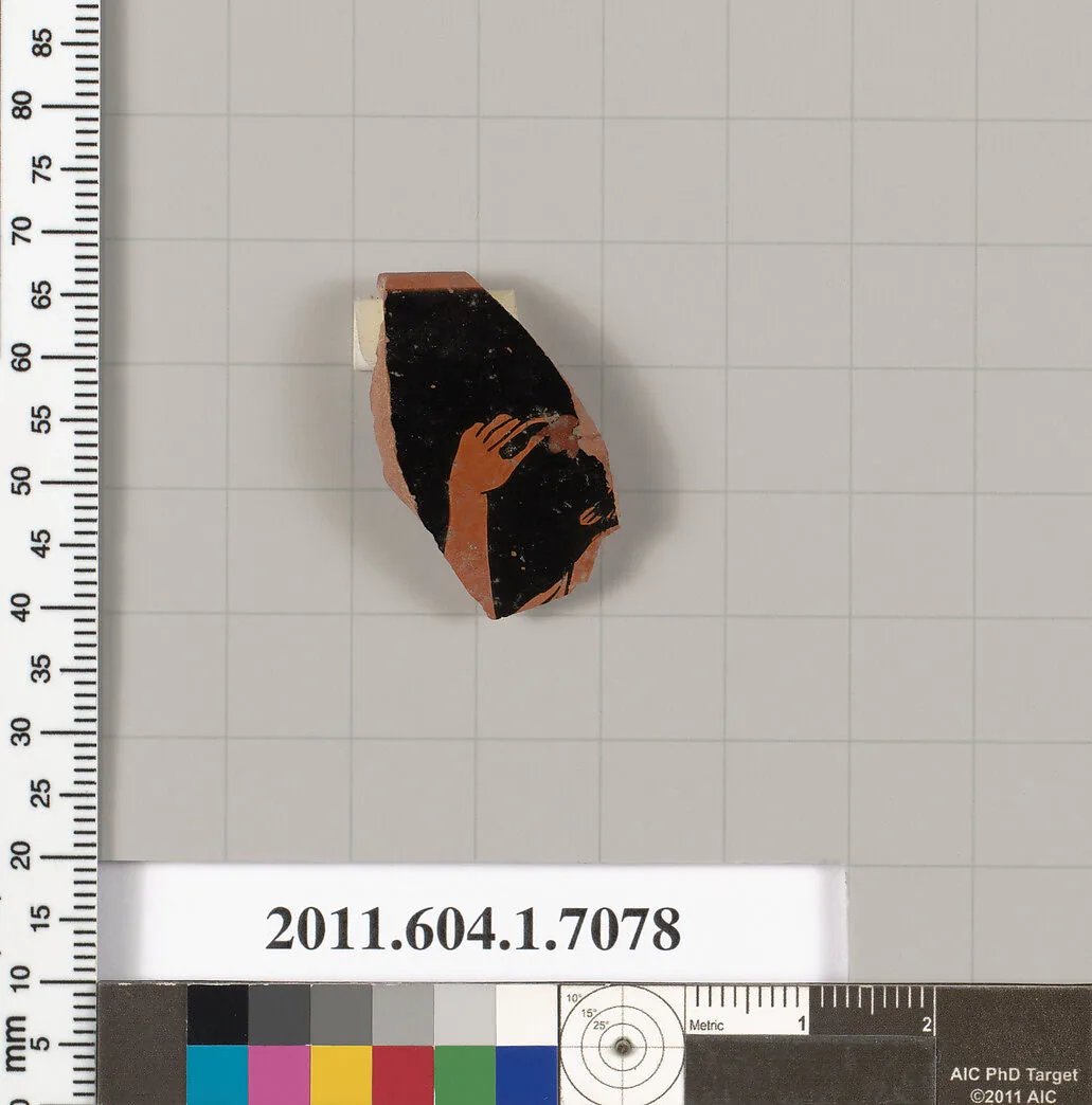 Terracotta rim fragment of a kylix (drinking cup) — Unknown