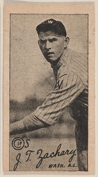 J. T. Zachary, Wash. A.L., Baseball strip card (W572) — Unknown