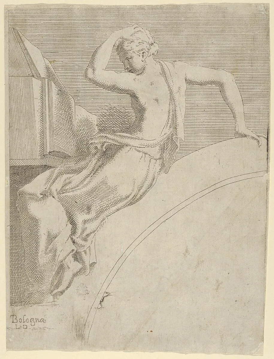Calliope, from "Twelve Muses and Goddesses" — Léon Davent|Francesco Primaticcio
