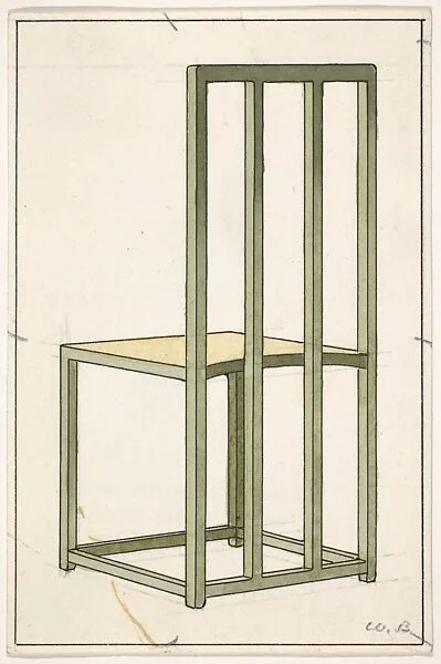 Design for a Chair from The Nursery (Bradley House, "Ladies' Home Journal," XIX, February 1902) — William Henry Bradley
