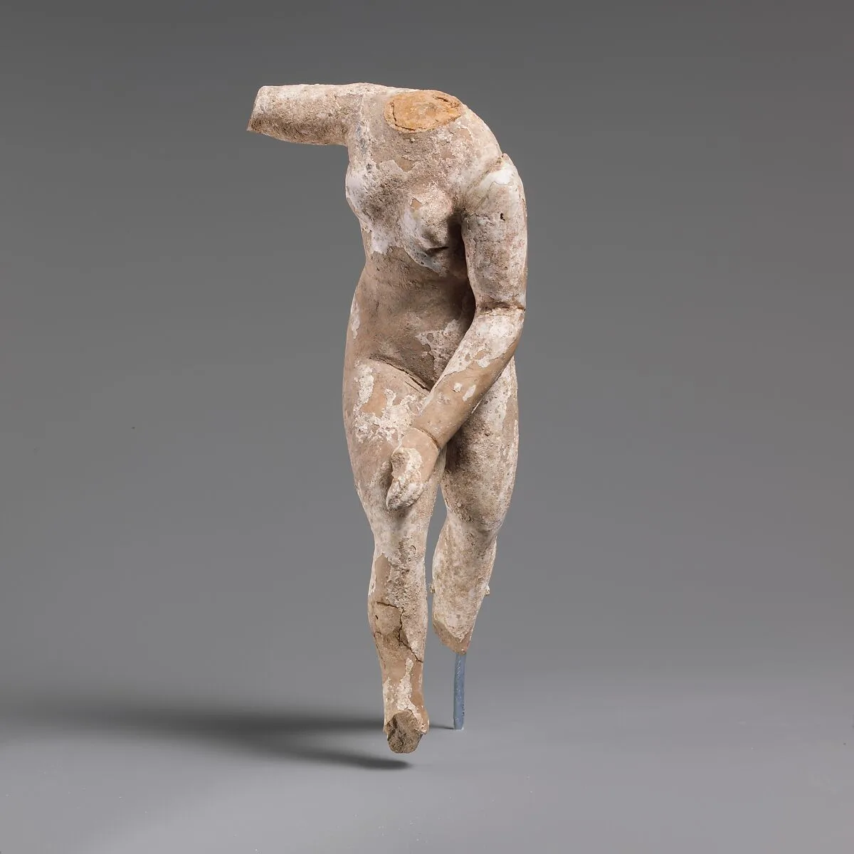 Terracotta nude female statuette, perhaps Aphrodite — Unknown
