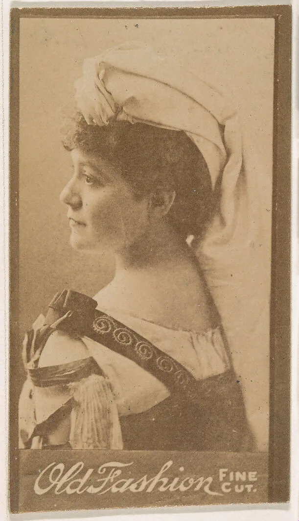 Portrait wearing cloth turban, from the Actresses series (N664) promoting Old Fashion Fine Cut Tobacco — Unknown
