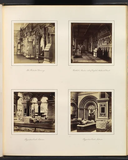 [The Rochester Doorway; Vestibule, Garden Side of English Medieval Court; Byzantine Court Exterior and Interior]