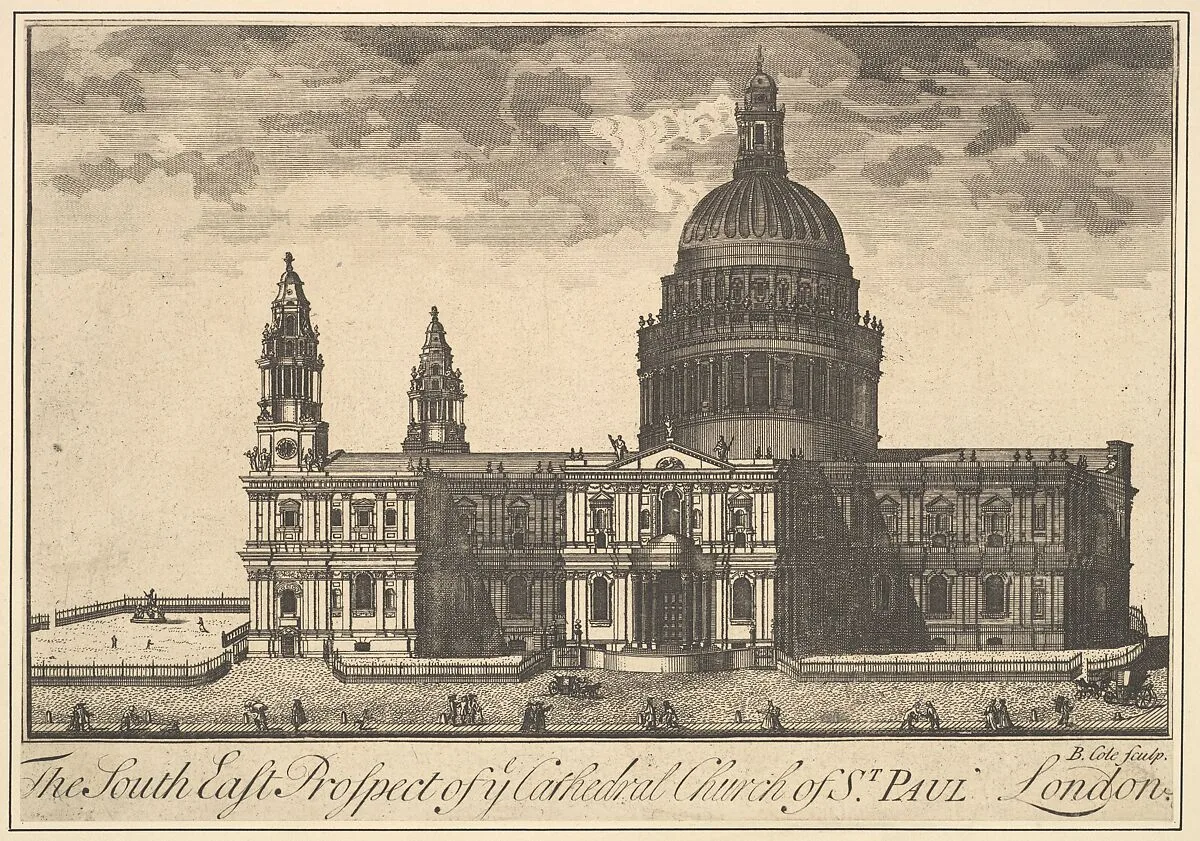 The South East Prospect of the Cathedral Church of St. Paul, London (Overton's Prospects) — Benjamin Cole