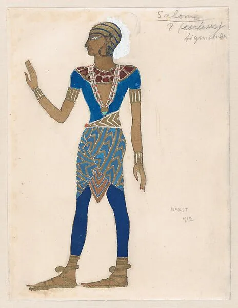 Design for the Costume of a Slave, for the Ballet 'La Tragédie de Salomé' — Léon Bakst