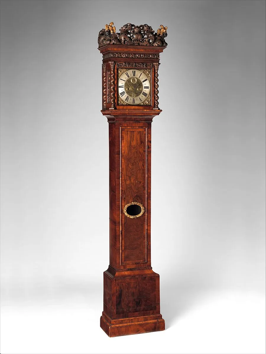 Longcase clock with calendar and alarm — Ahasuerus II Fromanteel