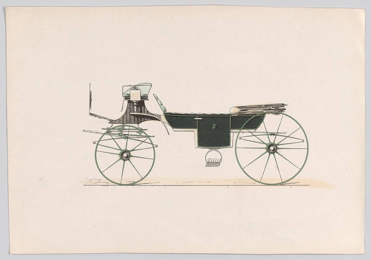 Design for Vis-A-Vis Carriage — Anonymous, French, 19th century