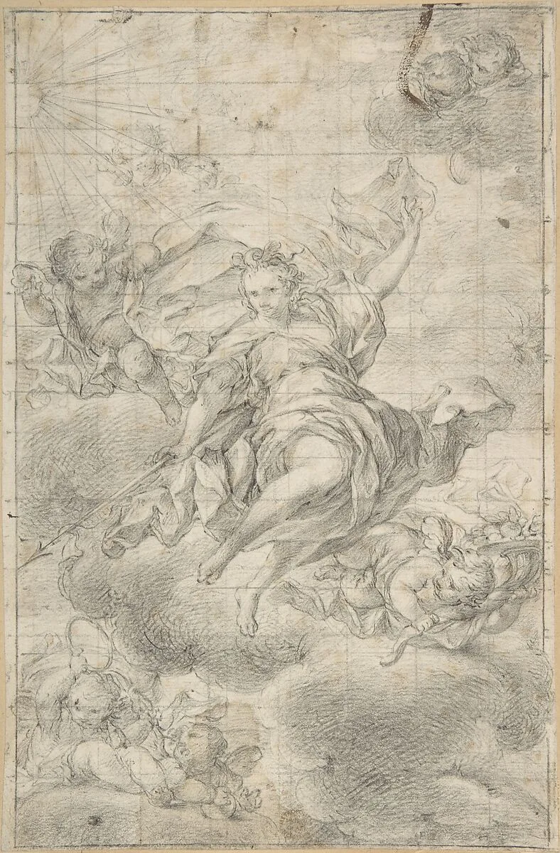 Design for a Ceiling Painting — Giovanni Larciani ("Master of the Kress Landscapes")