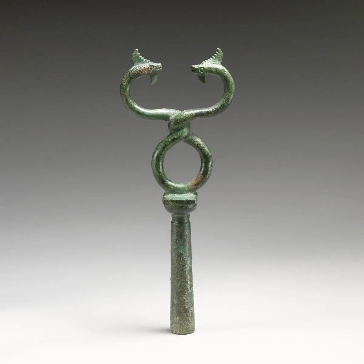 Bronze finial of a kerykeion (herald's staff) — Unknown