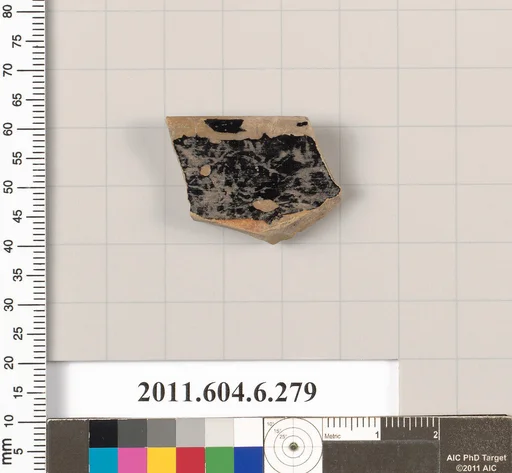 Terracotta rim fragment of an open shape
