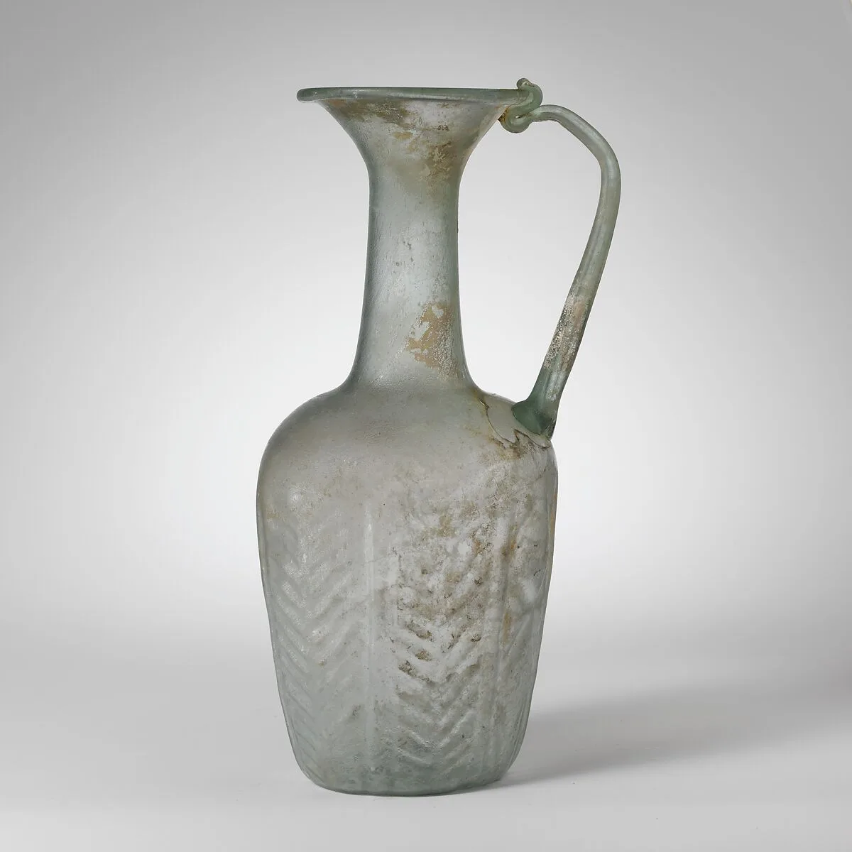 Glass hexagonal jug — Unknown