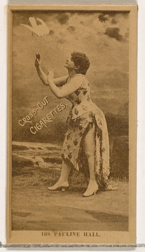 Card Number 168, Pauline Hall, from the Actors and Actresses series (N145-2) issued by Duke Sons & Co. to promote Cross Cut Cigarettes — W. Duke, Sons & Co.