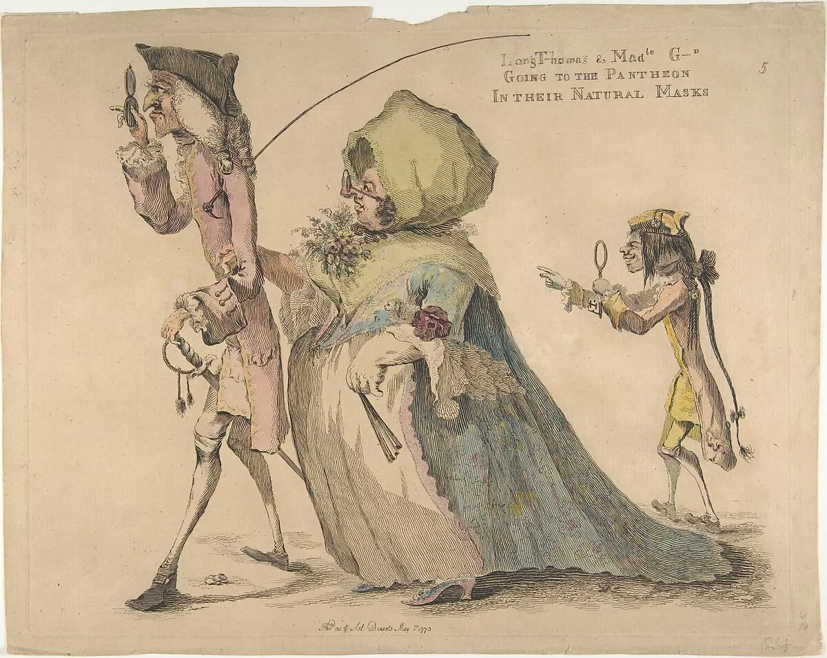 Long Thomas and Mad-le G-d Going to the Pantheon in Their Natural Masks — William Austin