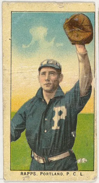 Rapps, Portland, Pacific Coast League, from the "Obak Baseball Players" set (T212), issued by the American Tobacco Company to promote Obak Mouthpiece Cigarettes — American Tobacco Company