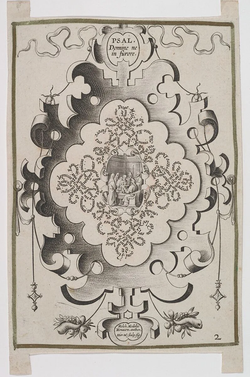 Titlepage, from "Septem Psalmi Davidici" (Seven Psalms of David) — Melchior Model|Hieronymus (Jerome) Wierix|Pierre Firens I