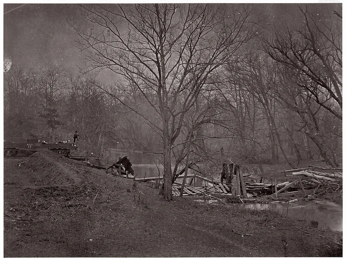 Ruins of RR Bridge. Bull Run — Mathew B. Brady|Unknown