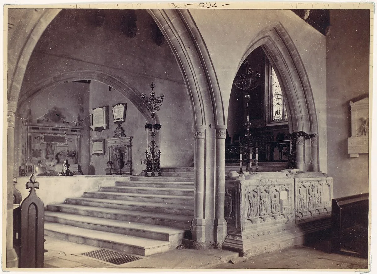 Monuments and Chancel Steps, Tenby Church — Francis Bedford