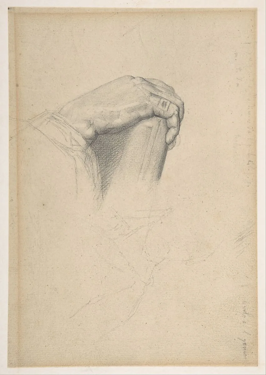 The Hand of Poussin, after Ingres — Georges Seurat|Jean Auguste Dominique Ingres