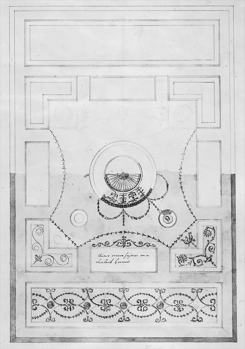 Design for a Dining-room Ceiling at Kelmarsh Hall, Northamptonshire — James Wyatt