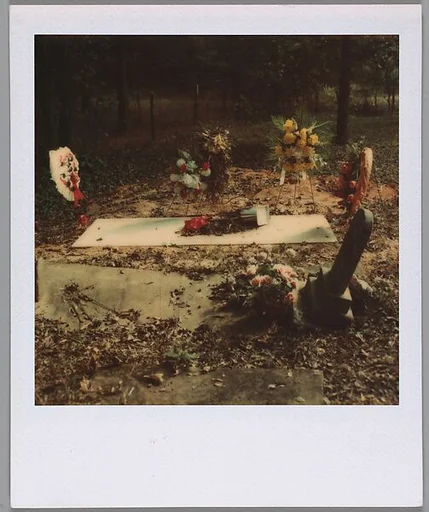 [Graveyard with Floral Arrangements]