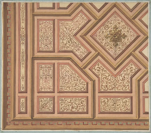 Design for Ceiling, Château de Cangé
