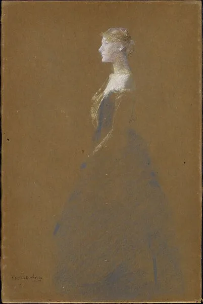 Woman in a Blue Dress — Thomas Wilmer Dewing