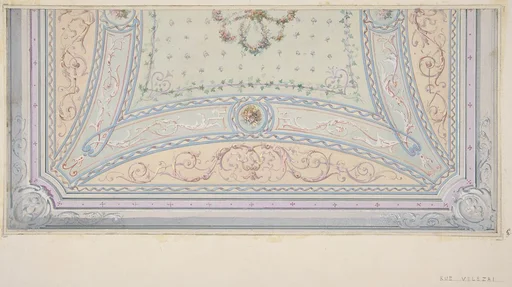 Ceiling design for a house on the rue Velezai