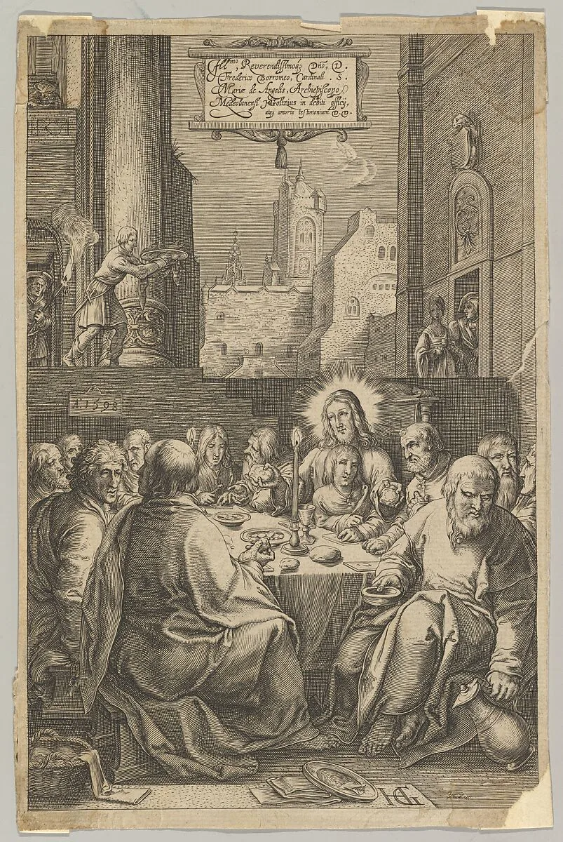 The Last Supper, from "The Passion of Christ" — Hendrick Goltzius|Ludovicus Siceram