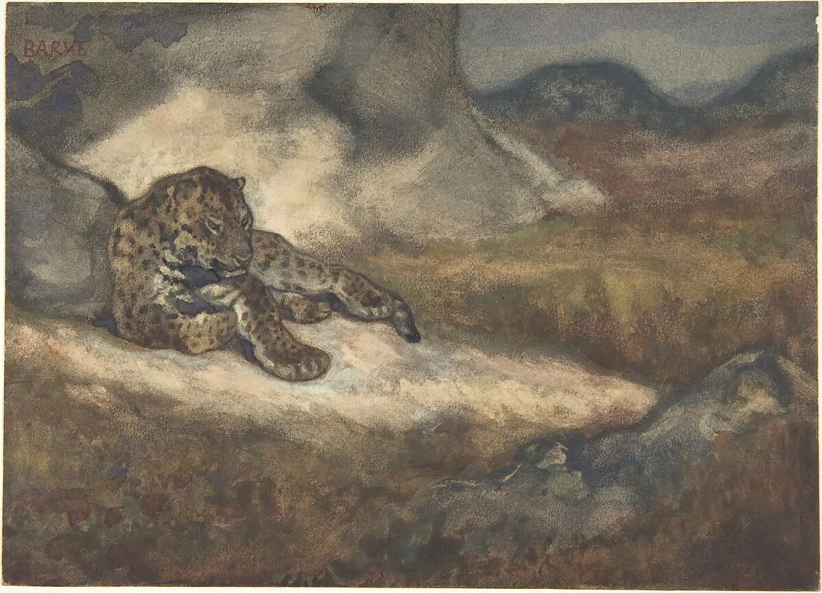 Leopard Lying Down — Antoine-Louis Barye
