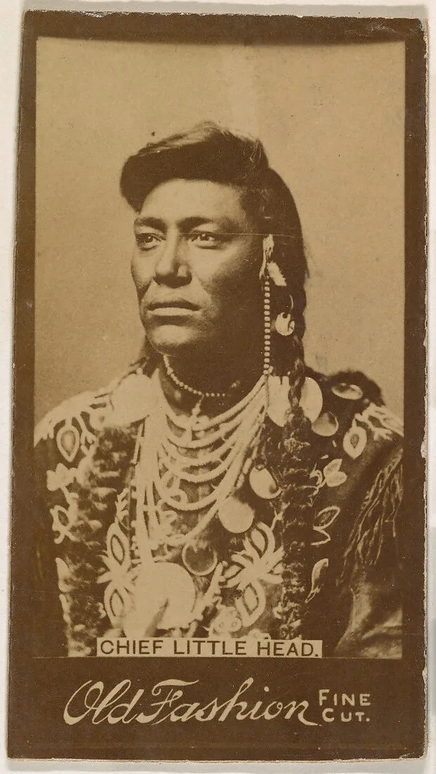 Chief Little Head, from the Indian Chiefs series (N681) promoting Old Fashion Fine Cut Tobacco — Unknown