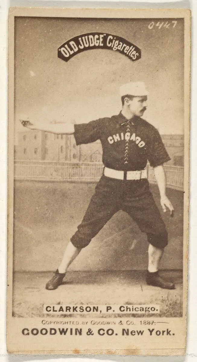 Clarkson, Pitcher, Chicago, from the Old Judge series (N172) for Old Judge Cigarettes — Goodwin & Company