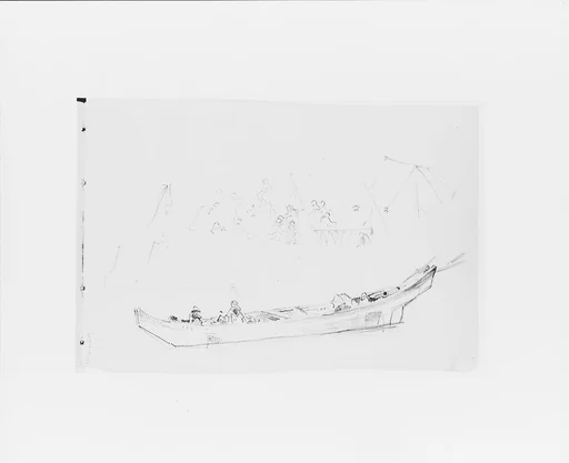 Boat and Encampment (from Sketchbook X)