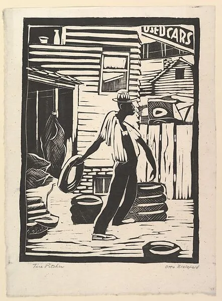 Tire Pitcher — Otto F. Bielefeld|WPA
