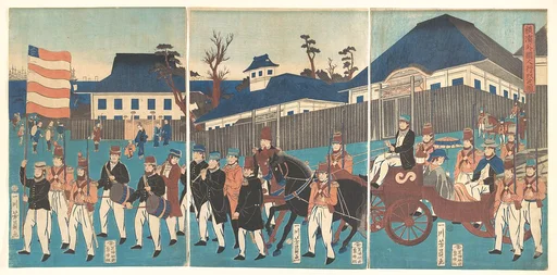 Yokohama Gankirō gaikokujin gyōretsu no zu|Picture of a Procession of Foreigners at Yokohama