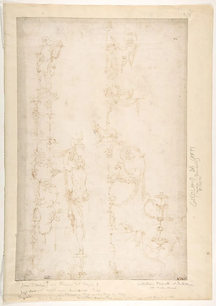 Sketches for Grotesque Wall Decorations. — Girolamo da Carpi (Girolamo Sellari)