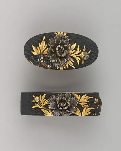 Sword-Hilt Collar and Pommel (Fuchigashira)